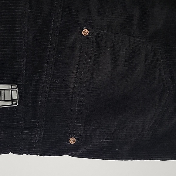 Shyanne Women's Size XL Mini Black Corduroy Button-Up Skirt - Picture 4 of 6